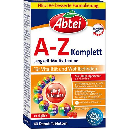 40er Pack Abtei A Z Complete Depot Tabletten ab 4,35€ (statt 6€)