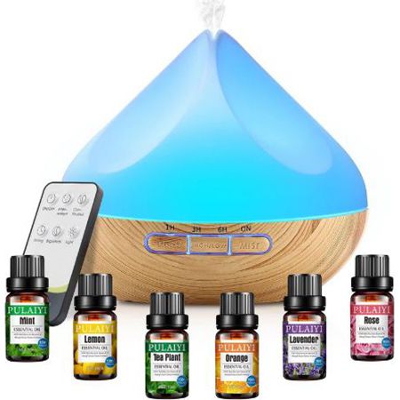 50% Rabatt auf Rossifur Aroma Diffuser mit LED + 6 x 10ml Ätherische Öle Set