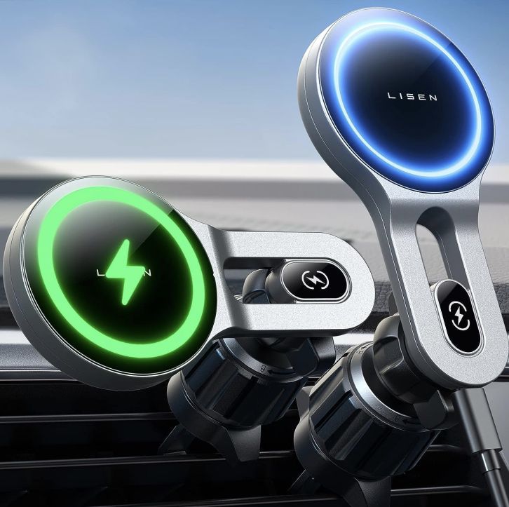 LISEN MagSafe Handy Halterung Auto mit 15W Qi Ladefunktion für 12,74€ (statt 25€)