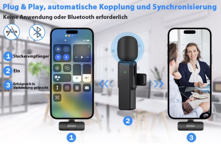 homvos M26 Lavalier Mikrofon Set für iPhone / iPad für 17,49€ (statt 35€)