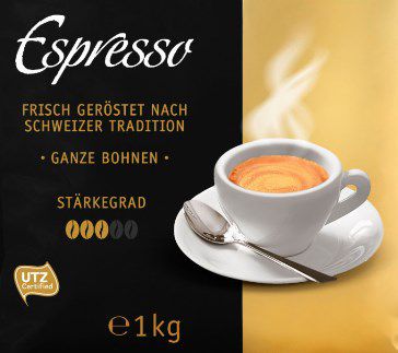 Schümli Espresso Ganze Kaffeebohnen 1kg für 11,99€ (statt 14€)