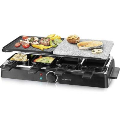 Emerio Raclette RG-126708 + 8 Pfannen für 29,94€ (statt 42€)