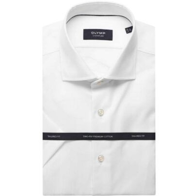 OLYMP Signature Tailored Fit Hemd Kurzarm Weiß für 30€ (statt 36€)