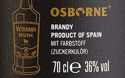 Osborne Veterano Reserva – 0,7L Spanischer Brandy für 16,14€ (statt 24€)