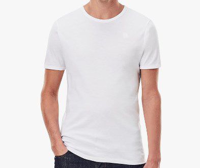 2er Pack G STAR RAW Herren Basic Slim T Shirt für 20,94€ (statt 29€)