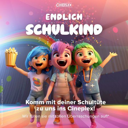 Kostenlose Füllung der Schultüte für Erstklässler in teilnehmenden Cineplex Kinos