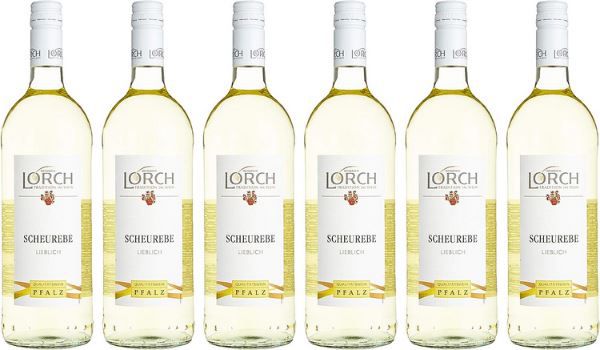 6 x 1 Liter Lorch Scheurebe Lieblich Weißwein ab 14,84€ (statt 24€)