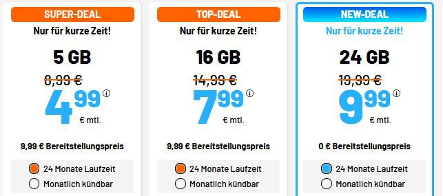 🔥 Sim.de: o2 Allnet Flat mit 24GB LTE für 9,99€ mtl. oder 44GB für 17,99€