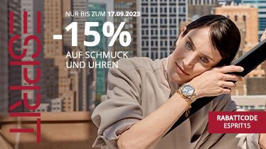 Christ: 15% Rabatt auf Schmuck & Uhren von Esprit   z.B. Uhr für 174€ (statt 210€)