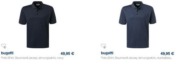 Herrenausstatter: 30% Rabatt auf Polos & T Shirts   z.B. Bugatti Polo für 35€ (statt 50€)