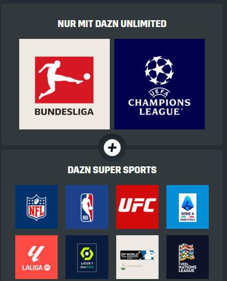 ⚽ 12 Monate DAZN Unlimited Geschenkkarte für 299,99€ (statt 360€)