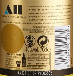 Shackleton Blended Malt Whisky, 0.7l, 40% für 22,89€ (statt 30€)