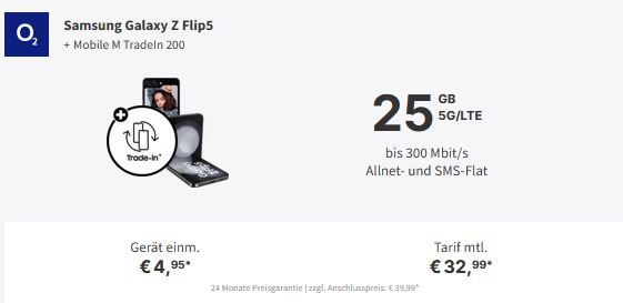 Deinhandy: Samsung Galaxy Z Flip5 Deals + TradeIn + Speicherupgrade