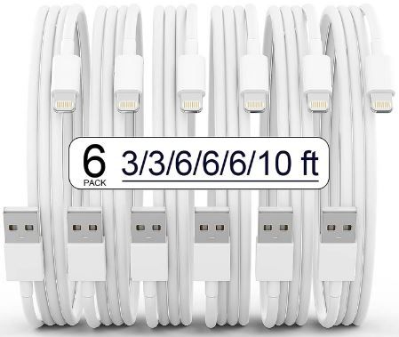 6er Pack iPhone Schnellladekabel, 1 3m für 5,99€ (statt 12€)