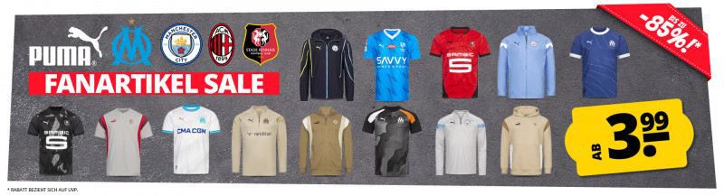 👕 Puma Fanartikel Sale ab 3,99€   z.B. BVB 09 PUMA Trainingsjacke ab 27,99€