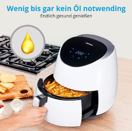 Medion E30 XL Heißluftfritteuse mit 2.000 Watt + 5L für 66,29€ (statt 85€)