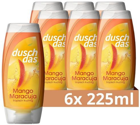 6er Pack Duschdas Mango Maracuja Duschgel, 225ml ab 9,13€ (statt 11€)