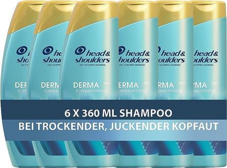6er Pack Head & Shoulders Derma X Pro Shampoo, 360ml für 18€ (statt 41€)