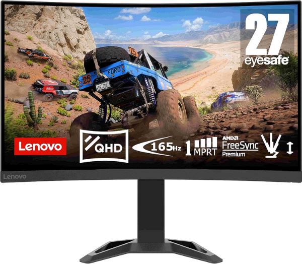 Lenovo G27qc 30   27 QHD Gaming Monitor mit 165Hz, 1ms für 219€ (statt 254€)