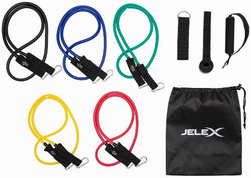 Jelex Fit Fitness Widerstandsbänder Set, 11 tlg. für 10,61€ (statt 19€)
