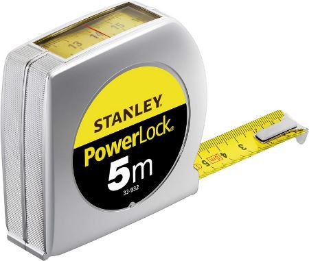 Stanley Powerlock Bandmaß, 5m mit Sichtfenster für 17,95€ (statt 21€)
