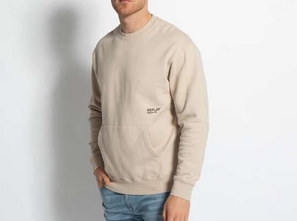 Replay Sweatshirt in Beige für 31,95€ (statt 51€)