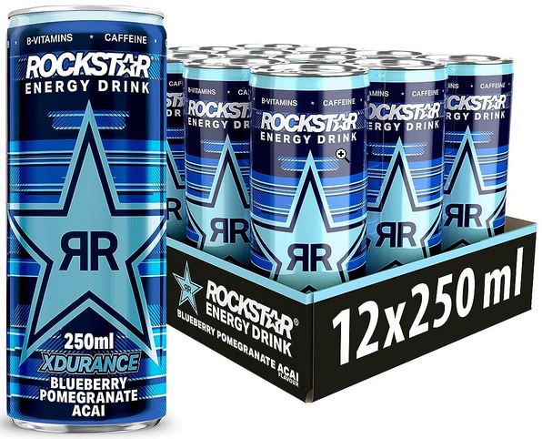 12er Pack Rockstar Xdurance Blueberry Pomegranate Acai, 250ml ab 7,57€ (statt 12€)