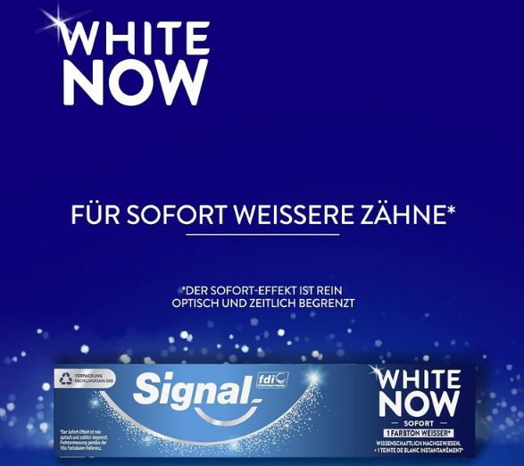 Signal White Now Zahnpasta, 75ml ab 1,91€ (statt 3€)