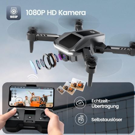 Holy Stone HS430 Faltbare Mini Drohne mit 1080P Kamera für 30,59€ (statt 51€)