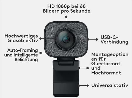 Logitech StreamCam   Livestream Webcam, Full HD, 60 FPS für 84,90€ (statt 98€)