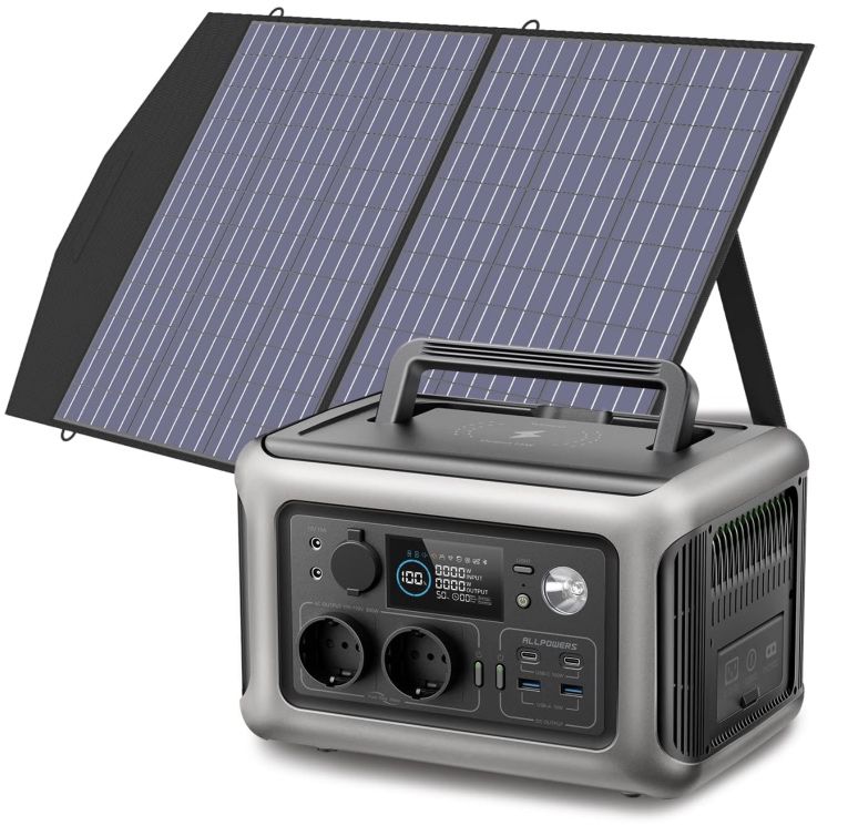Allpowers R600 LiFePO4 Powerstation + 100W Solarpanel für 297,49€ (statt 369€)