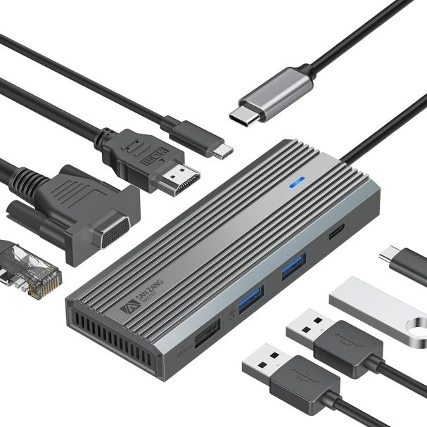 8in1 USB C Hub mit 4k 60Hz & 100W PD für 22,79€ (statt 30€)