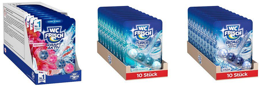 3 für 2 WC FRISCH Kraft Aktiv Duftspüler   z.B. 3x 10 Lemon ab 27€ (statt 51€)