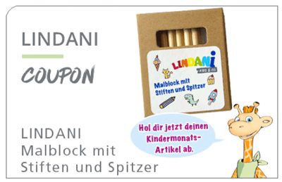 Linda Apotheken: LINDANI Malblock mit Stiften und Spitzer für Kinder GRATIS
