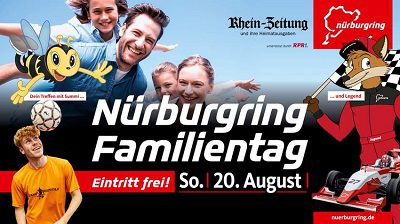 Freier Eintritt für den Nürburgring Familientag am 20.8.