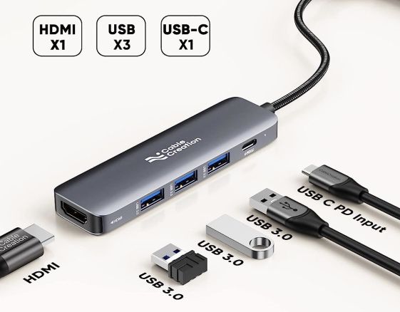 5in1 USB C Hub mit HDMI, 100W PD & 3 USB 3.0 für 19,99€ (statt 40€)