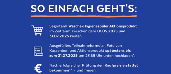 Sagrotan Wäschehygienespüler gratis ausprobieren