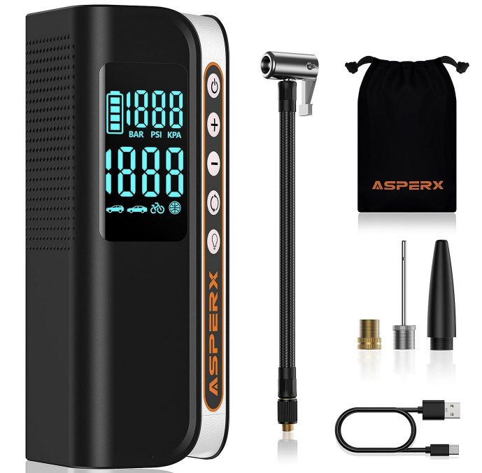 AsperX 7500mAh Akku Luftpumpe für bis zu 11bar für 32,99€ (statt 50€)