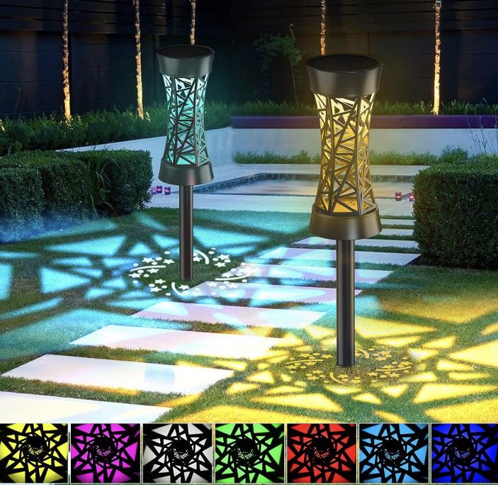 2x LED Außen Solarlampe in Warmweiß & Farbwechsel für 12,59€ (statt 20€)