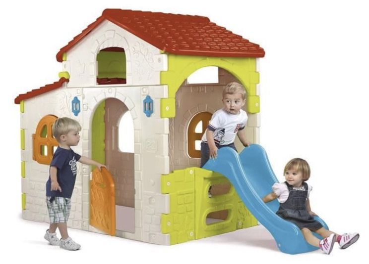 FEBER   Beauty House Spielhaus mit eingebauter Rutsche für 329,99€ (statt 482€)