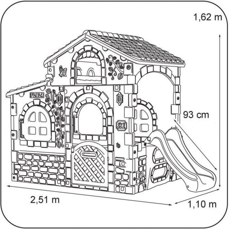 FEBER   Beauty House Spielhaus mit eingebauter Rutsche für 329,99€ (statt 482€)