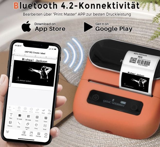 M220 BT Thermodrucker mit App Anbindung für 29,67€ (statt 53€)