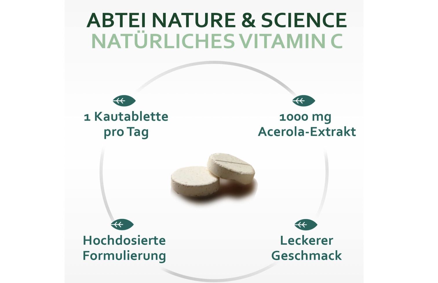 50 Kautabletten Abtei Nature & Sciene Natürliches Vitamin C für 7,79€ (statt 13€)