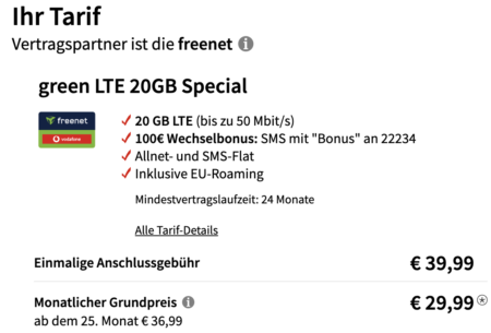 Samsung Galaxy S23 128GB für 79€ + Vodafone Allnet 20GB 29,99€ mtl. + 100€ Bonus