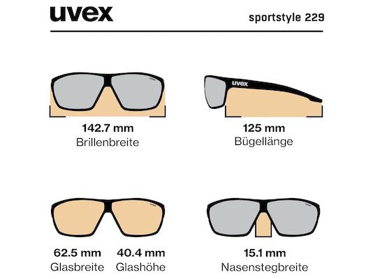 Uvex Unisex Sportstyle 229 Sportbrille für 24,99€ (statt 35€)