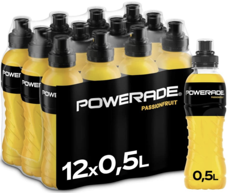 12er Pack Powerade Sports Passionfruit ab 9,89€ + Pfand (statt 14€)