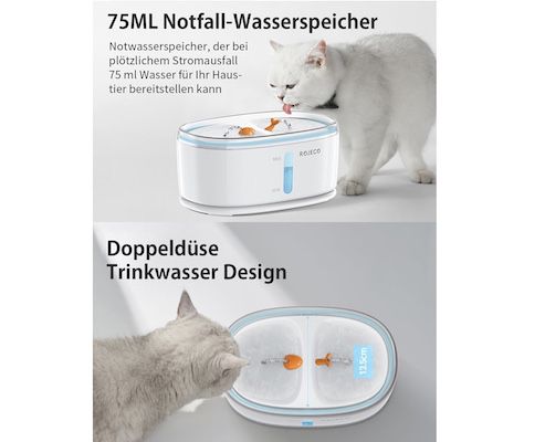 ROJECO Katzenbrunnen für 2 Katzen für 19,34€ (statt 43€)