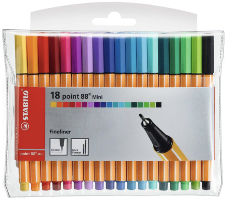 18er Pack STABILO point 88 Mini Fineliner für 10€ (statt 13€)