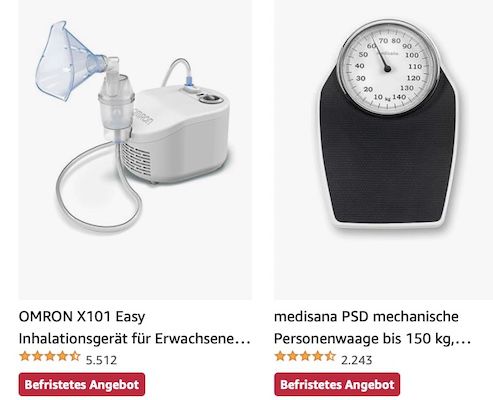 Amazon: Gesundheitsprodukte im Angebot