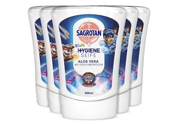 5er Pack Sagrotan Paw Patrol No Touch Kids Nachfüller Aloe Vera für 11,99€ (statt 15€)